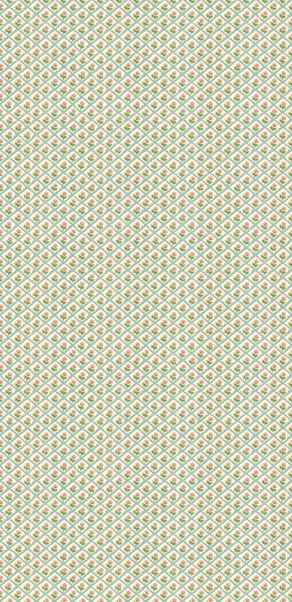 Penny - Aqua/Pink - G P & J BAKER Wallpaper