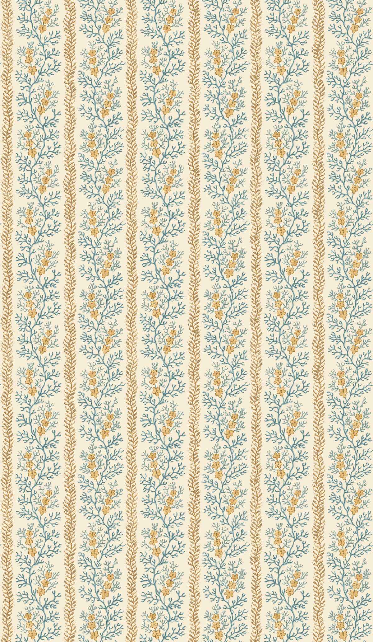 Bw4515840 Symington Ochre Blue G P J Baker Wallpaper - G P & J BAKER Wallpaper