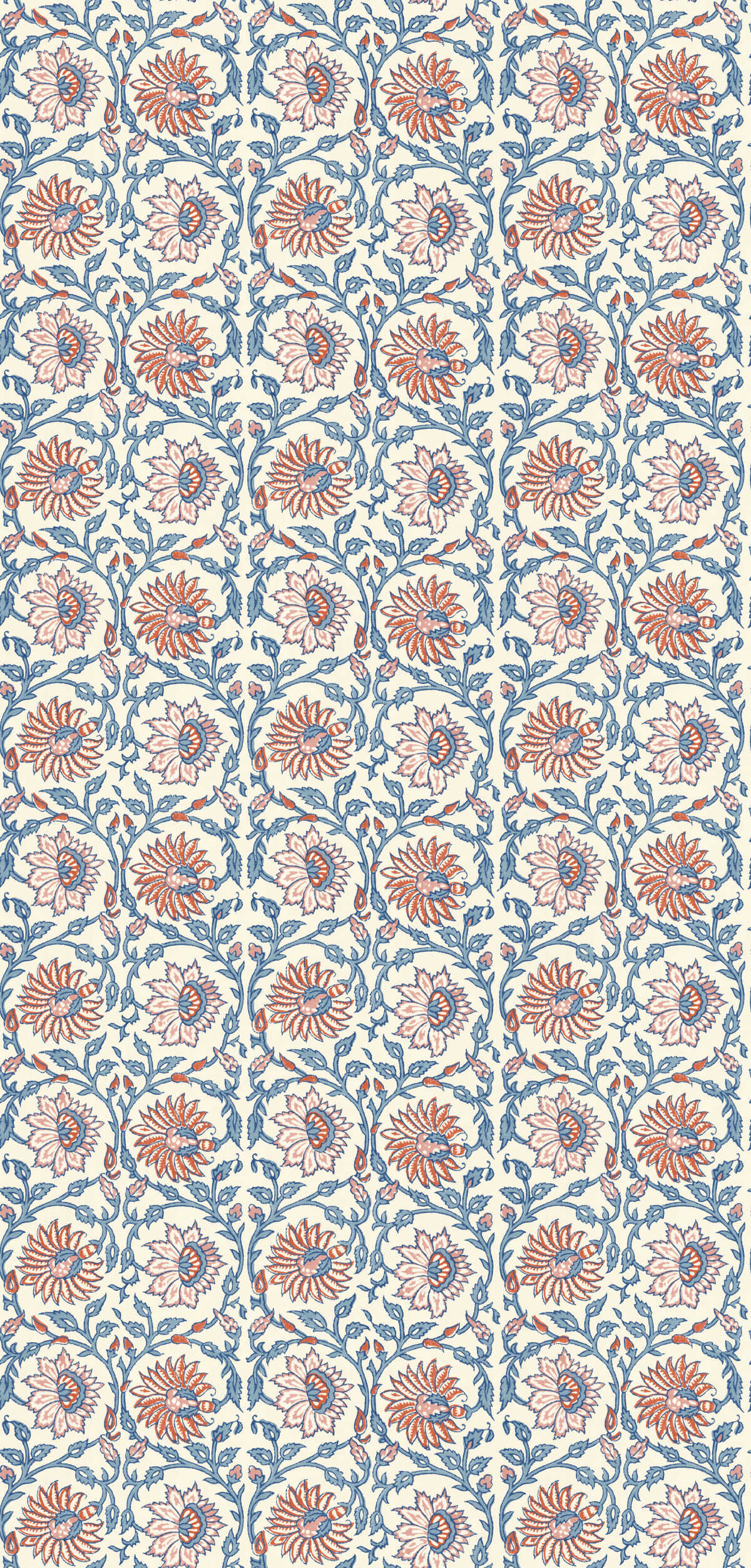 Cecily - Red/Blue - G P & J BAKER Wallpaper