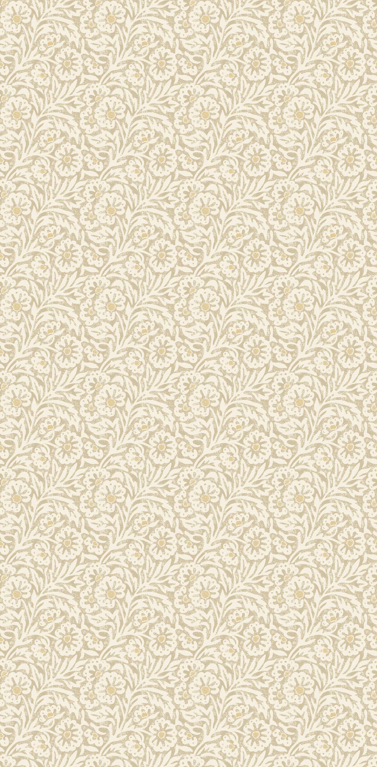 Flower Patch - Parchment - G P & J BAKER Wallpaper