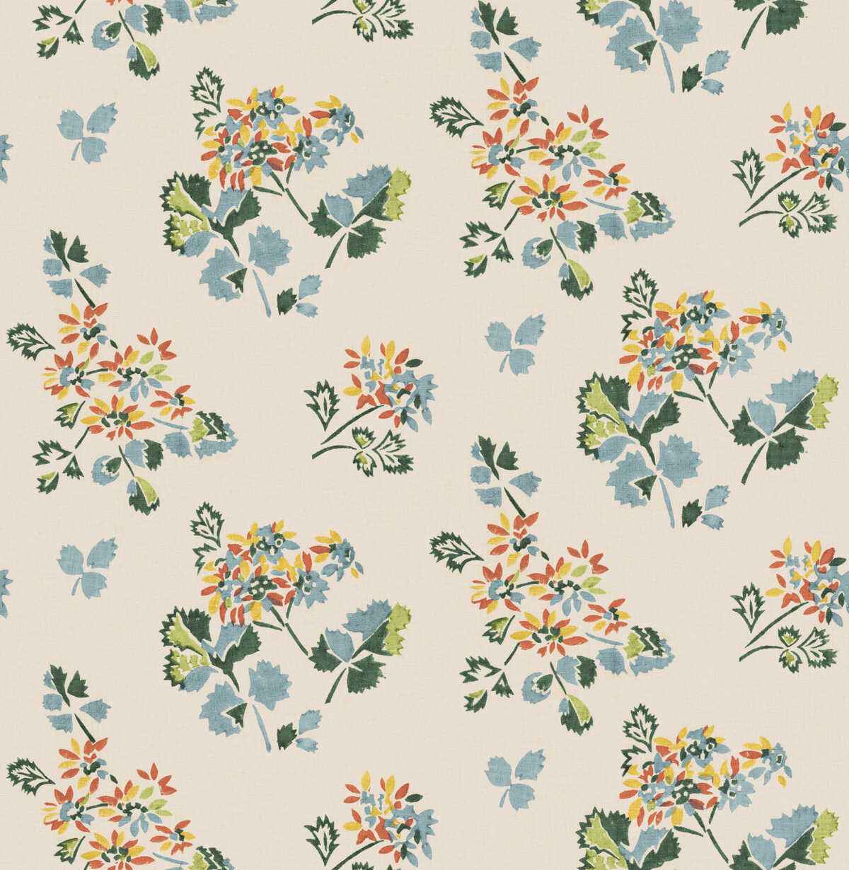 Bw4516330 Forest Flower Teal Spice G P J Baker Wallpaper