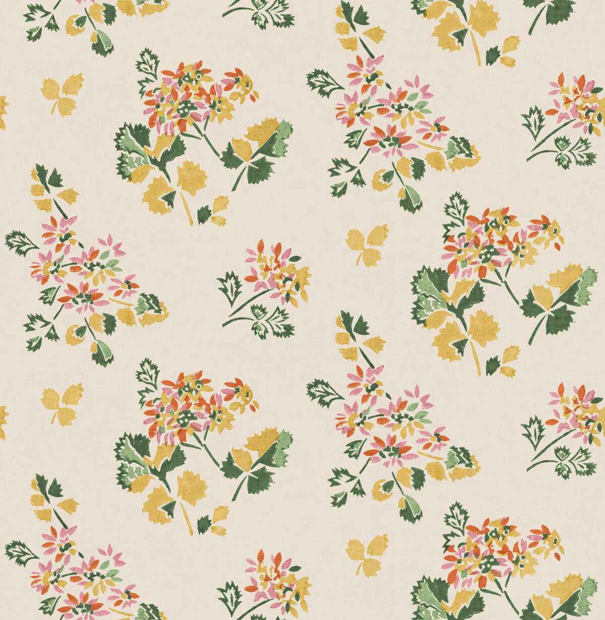 Bw4516340 Forest Flower Spice Ochre G P J Baker Wallpaper