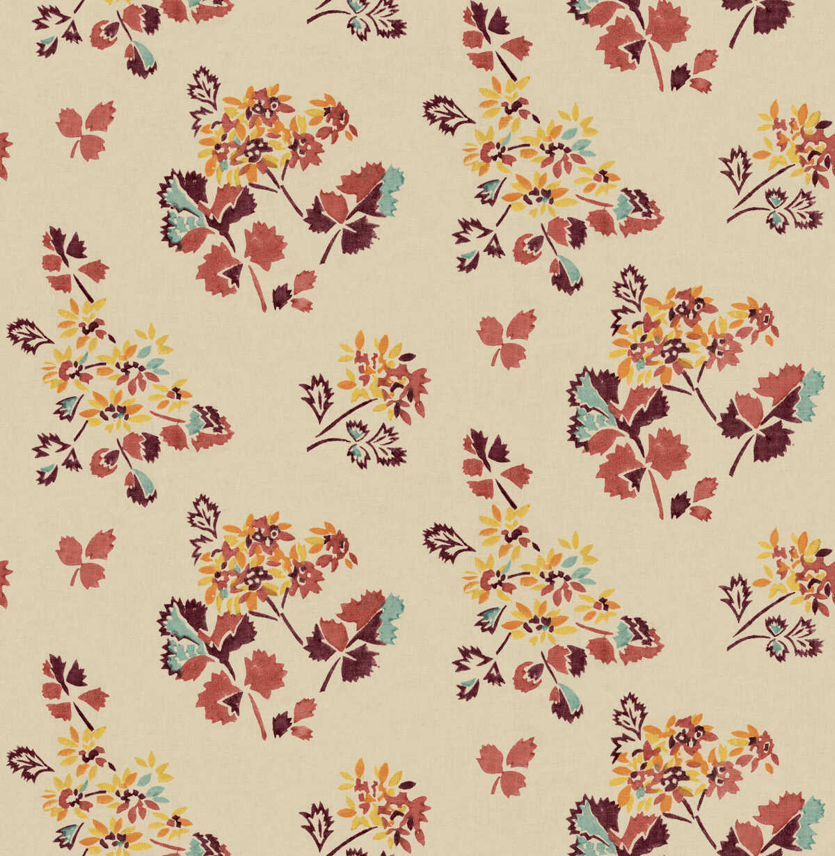 Forest Flower - Earth - G P & J BAKER Wallpaper