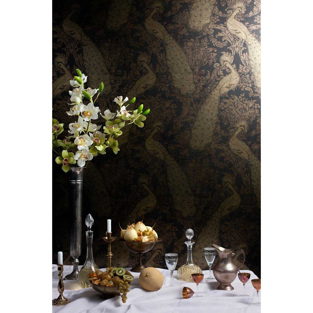 Byron - Black And Gold - COLE & SON Wallpaper