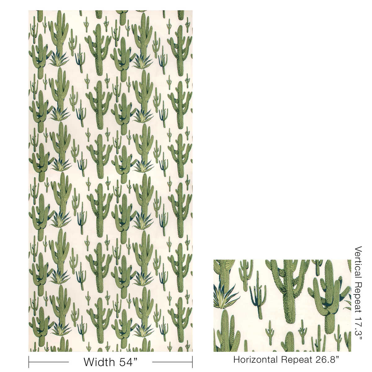 Cacti Land - Agave - KRAVET COUTURE Fabric