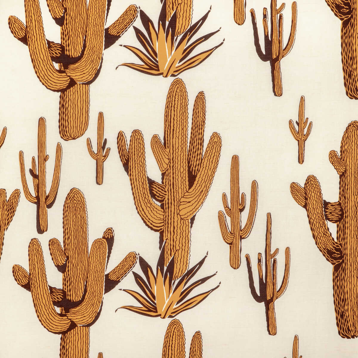 Cacti Land - Saffron - KRAVET COUTURE Fabric
