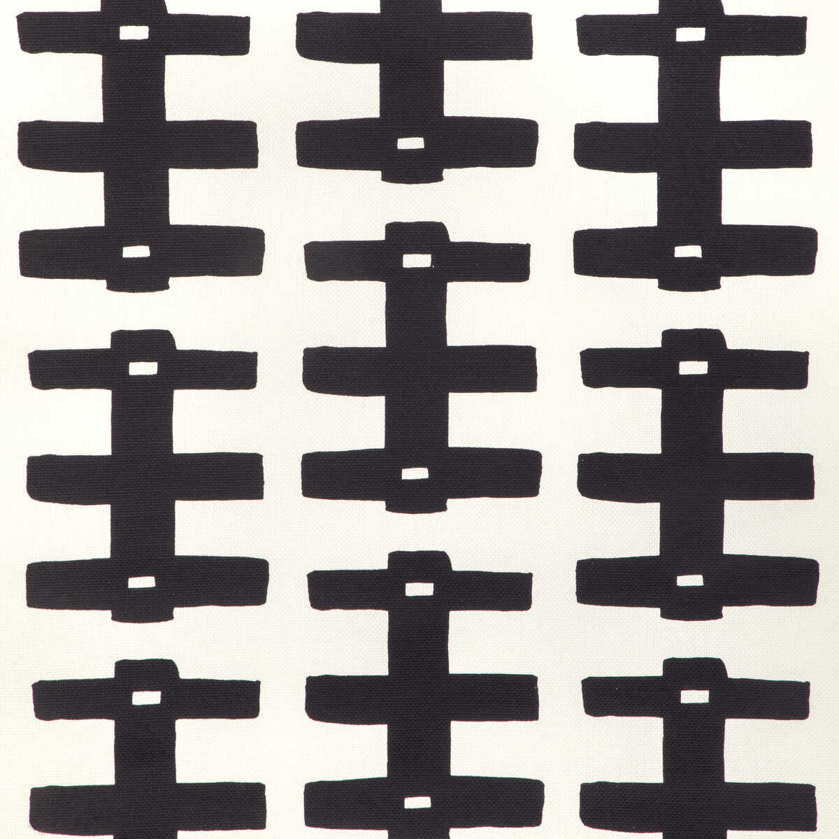 Bridge - Black/Oyster - CAROLINE CECIL TEXTILES Fabric