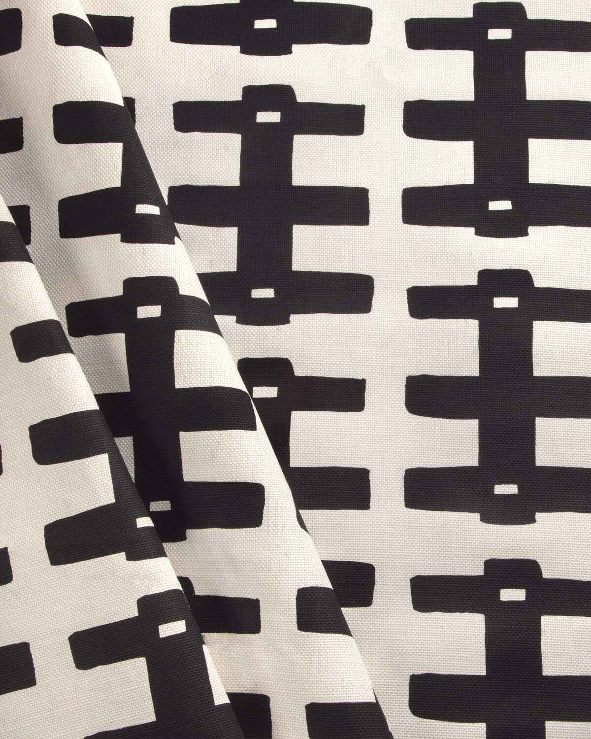 Ccf23068160 Bridge Black Oyster Caroline Cecil Textiles Fabric - CAROLINE CECIL TEXTILES Fabric