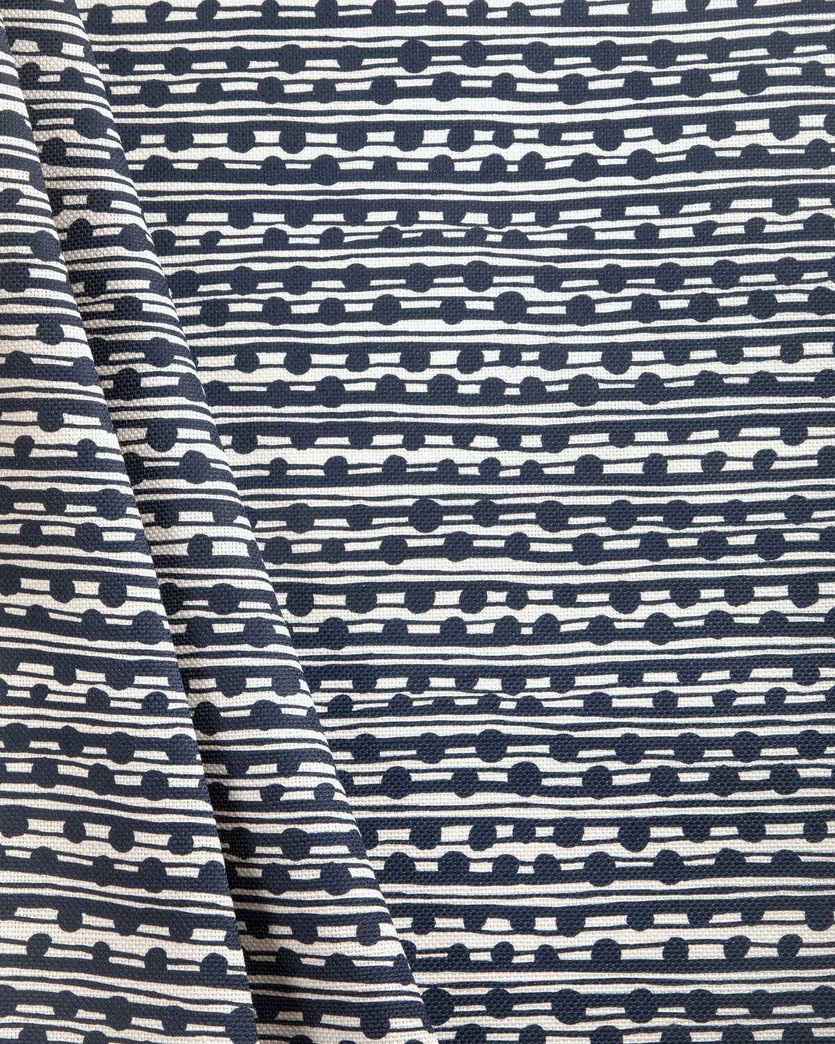 Ccf231116500 Gamal Dark Navy Oyster Caroline Cecil Textiles Fabric - CAROLINE CECIL TEXTILES Fabric