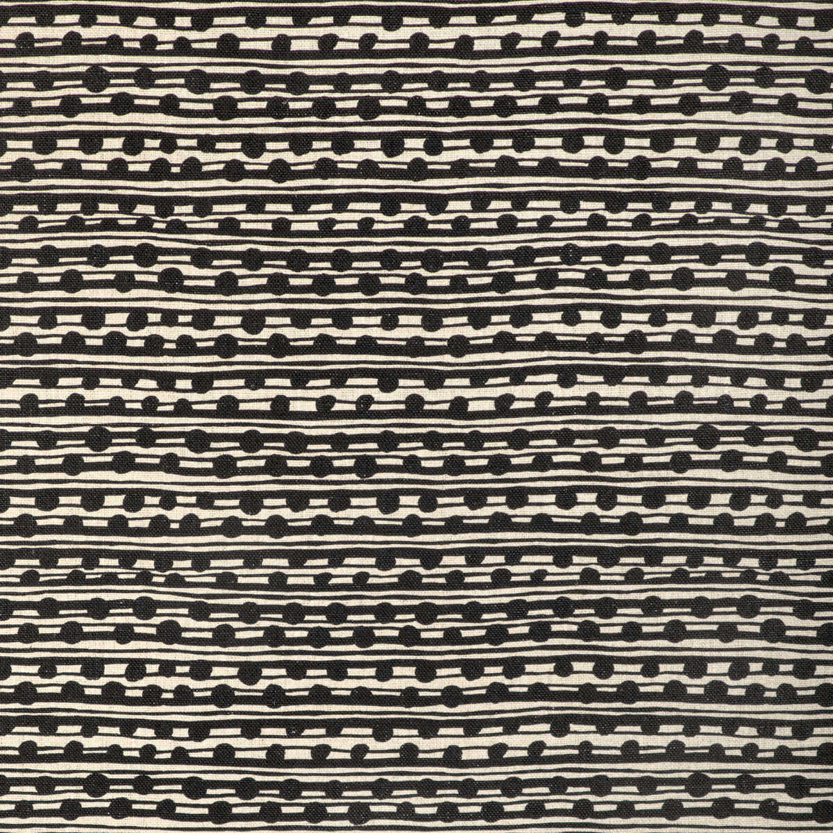 Gamal - Black/Natural - CAROLINE CECIL TEXTILES Fabric