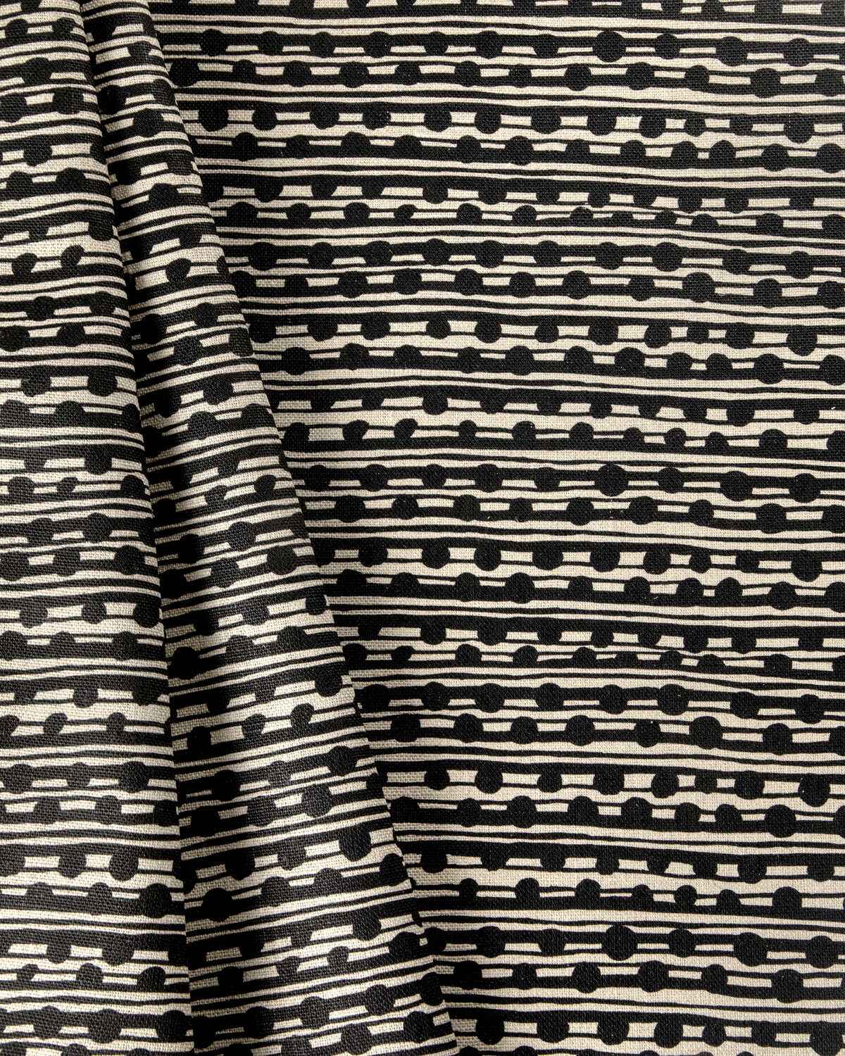 Ccf231481160 Gamal Black Natural Caroline Cecil Textiles Fabric - CAROLINE CECIL TEXTILES Fabric