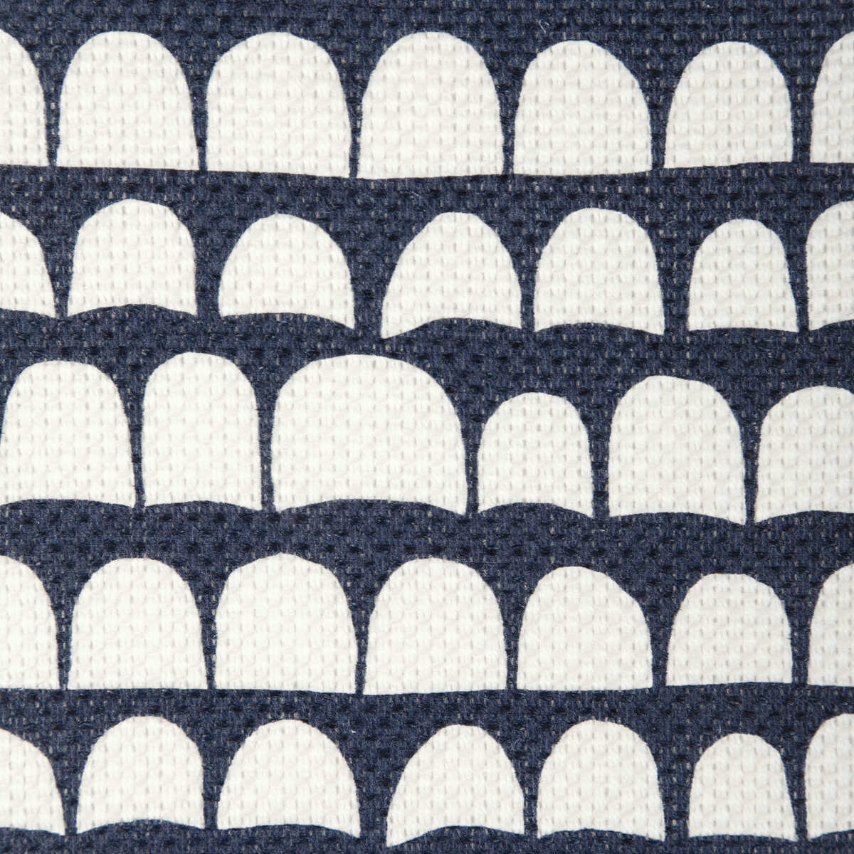 Hannu - Dark Navy/Oyster - CAROLINE CECIL TEXTILES Fabric