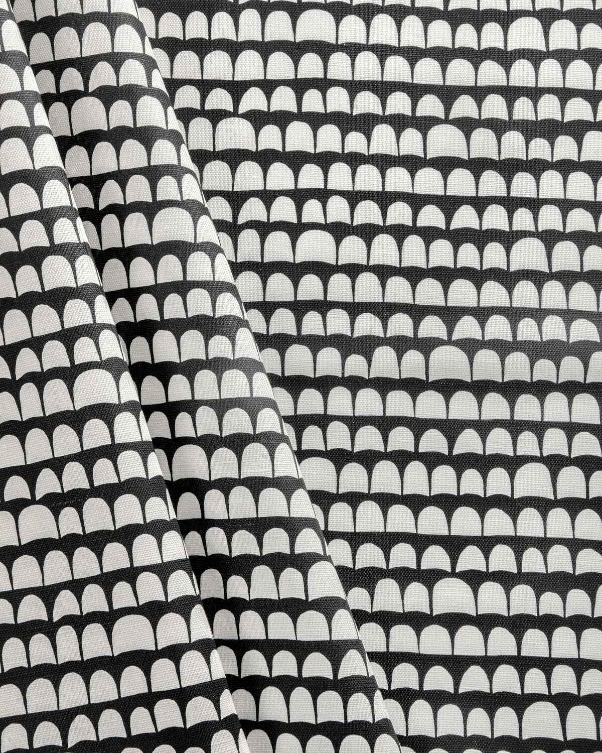 Ccf23168160 Hannu Black Ecru Caroline Cecil Textiles Fabric - CAROLINE CECIL TEXTILES Fabric