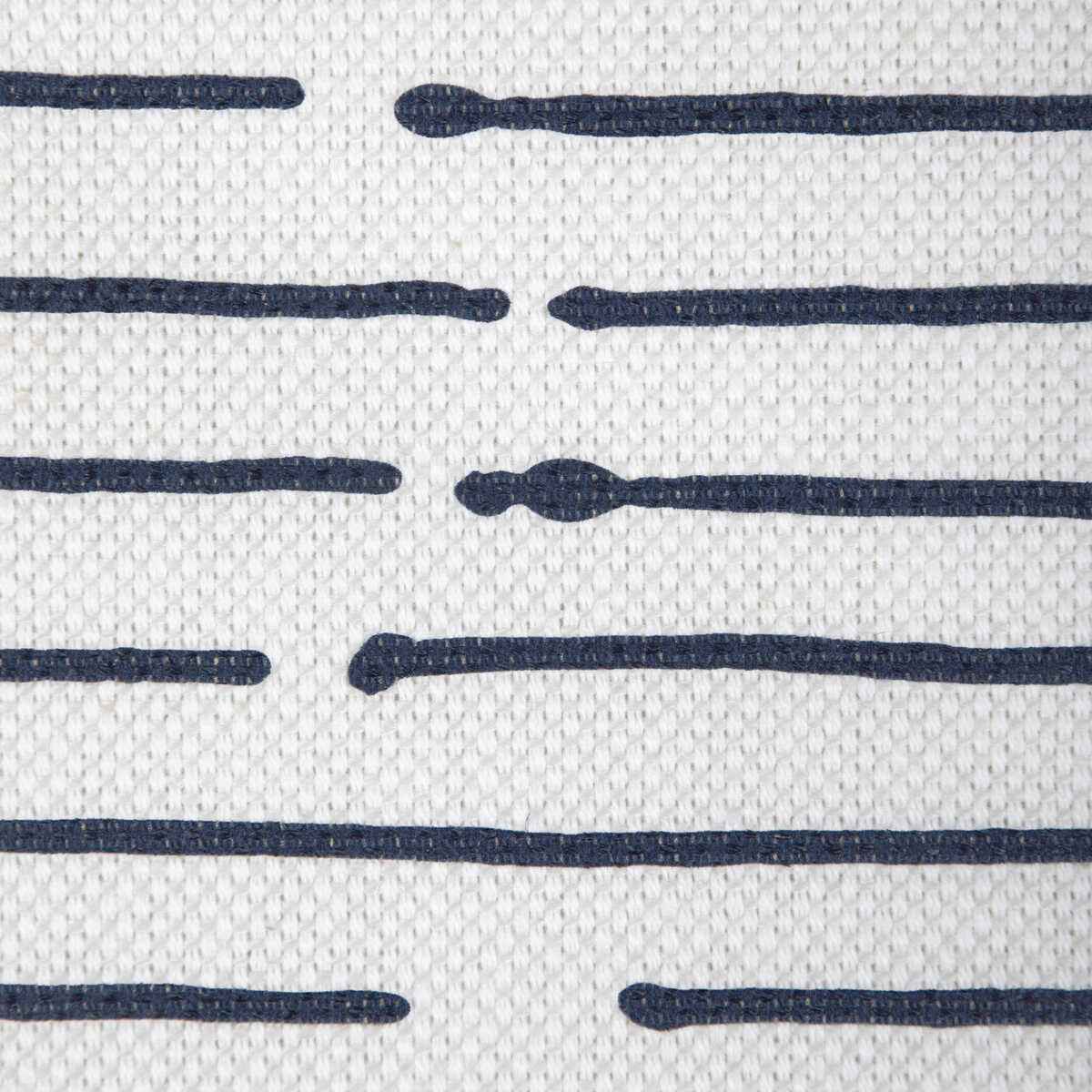 Ccf232216500 Ink Stripe Dark Navy Oyster Caroline Cecil Textiles Fabric - CAROLINE CECIL TEXTILES Fabric