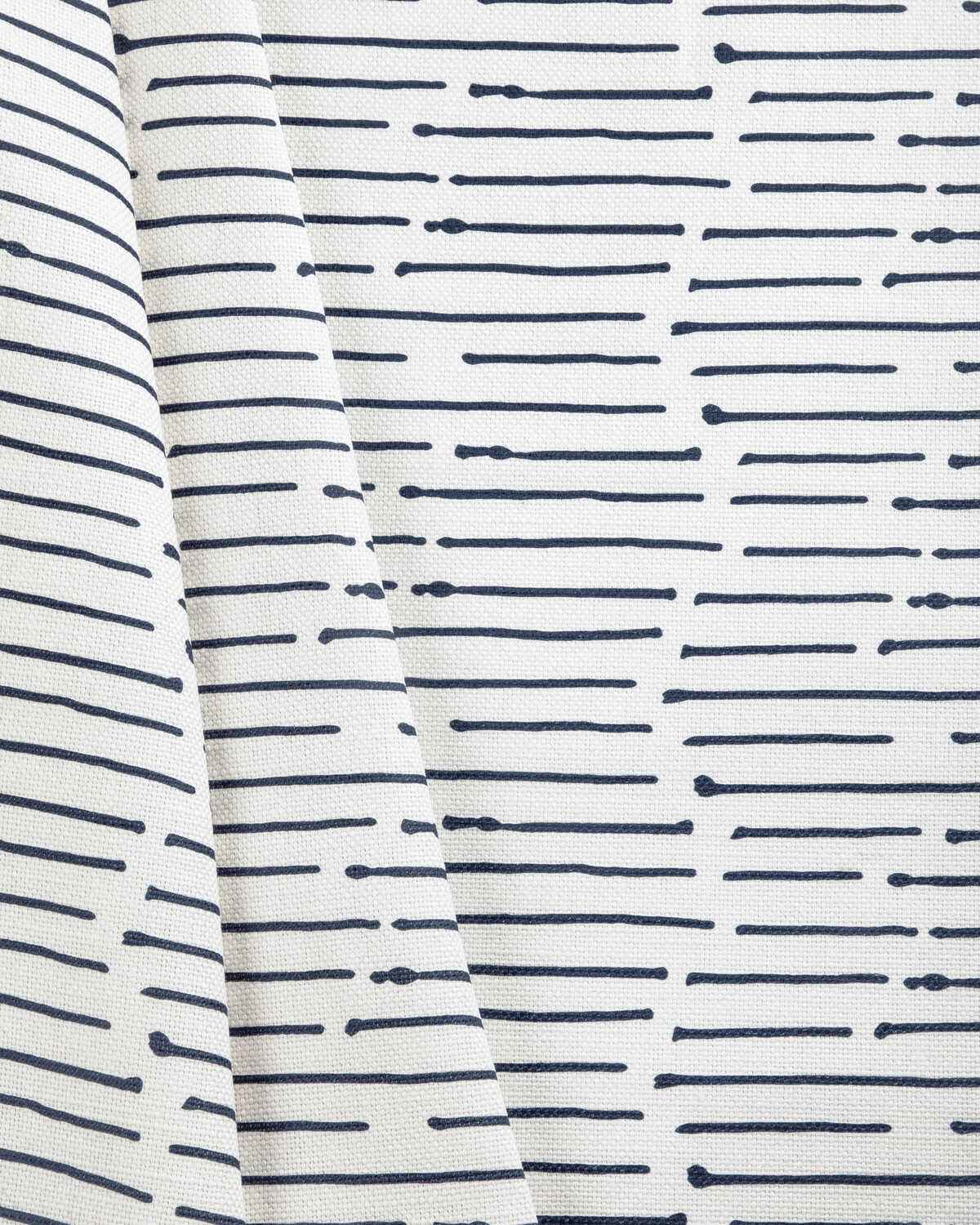 Ccf232216500 Ink Stripe Dark Navy Oyster Caroline Cecil Textiles Fabric - CAROLINE CECIL TEXTILES Fabric
