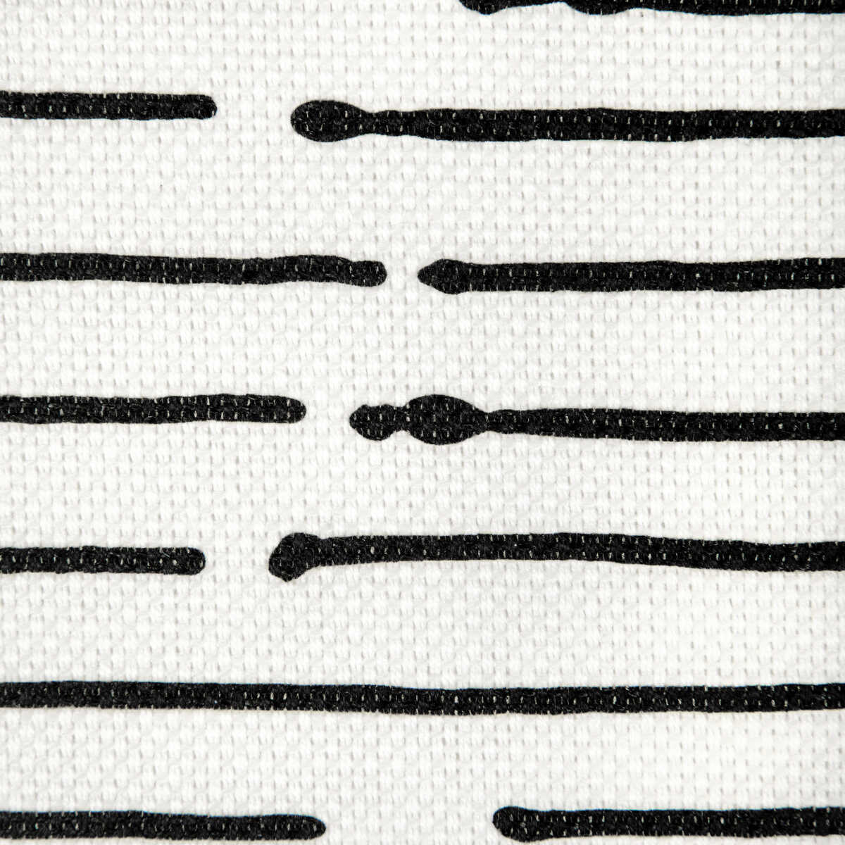 Ink Stripe - Black/Oyster - CAROLINE CECIL TEXTILES Fabric