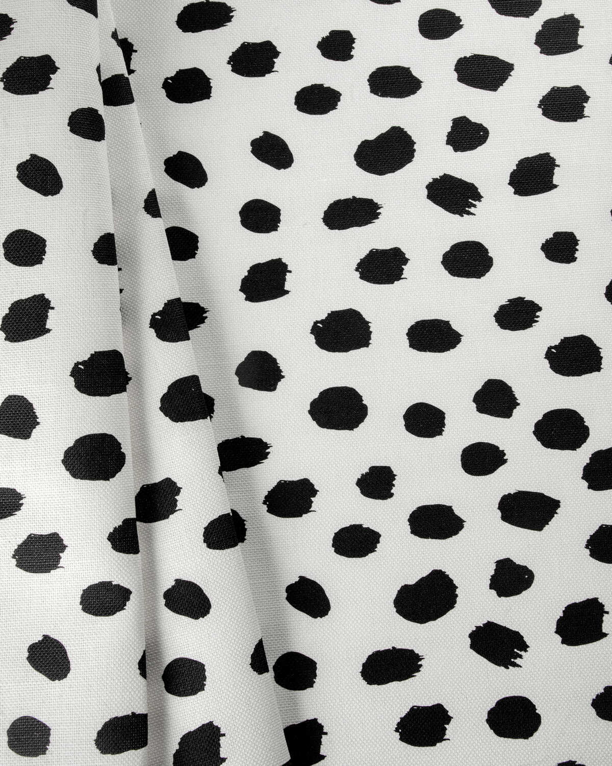 Paint Dot - Black/Oyster - CAROLINE CECIL TEXTILES Fabric