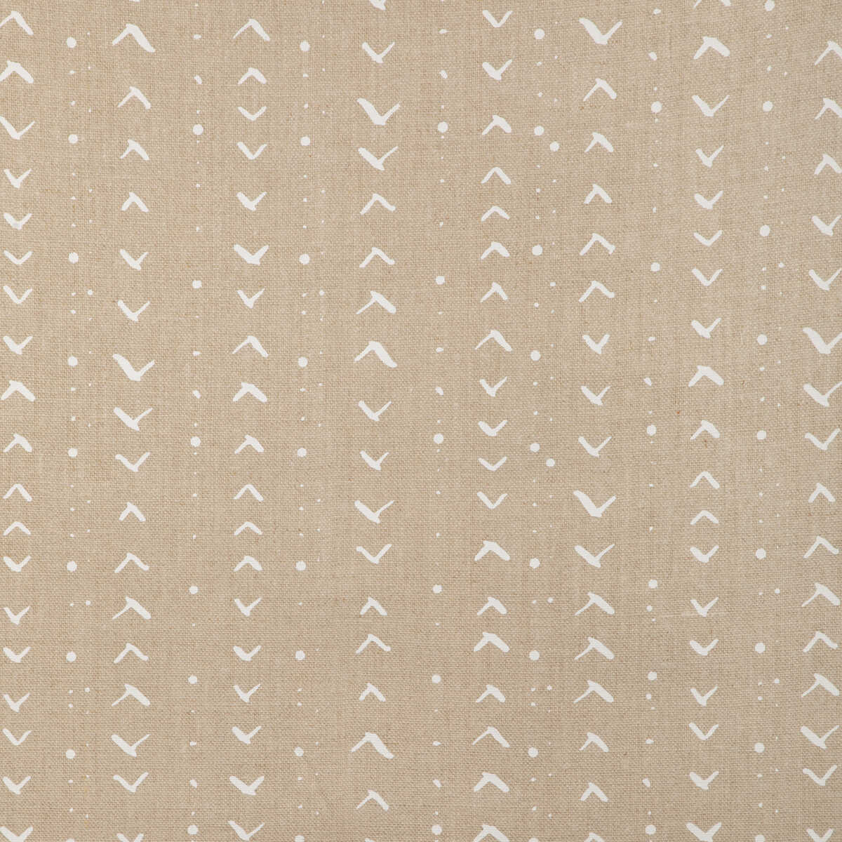 Titik - White/Natural - CAROLINE CECIL TEXTILES Fabric