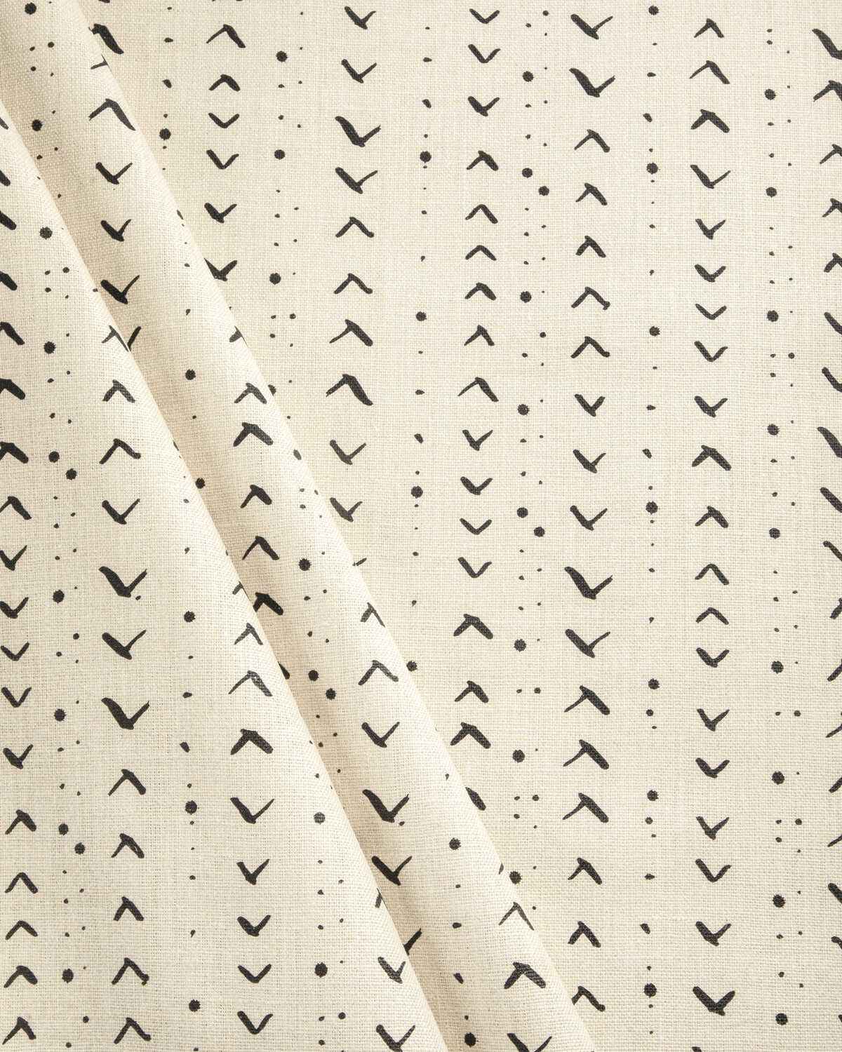 Ccf234281160 Titik Black Natural Caroline Cecil Textiles Fabric - CAROLINE CECIL TEXTILES Fabric