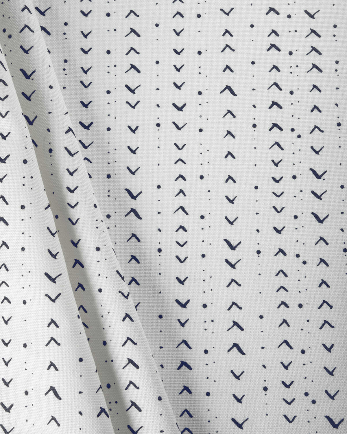 Titik - Dark Navy/Oyster - CAROLINE CECIL TEXTILES Fabric