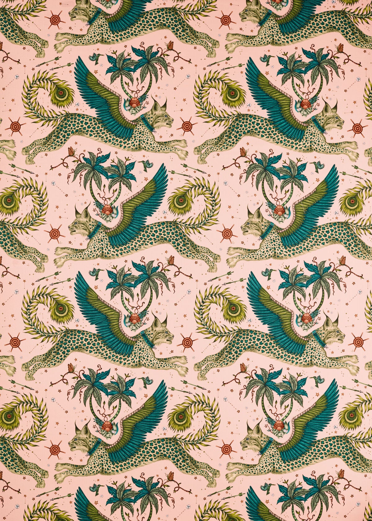 Lynx - Pink - Clarke And Clarke Fabric