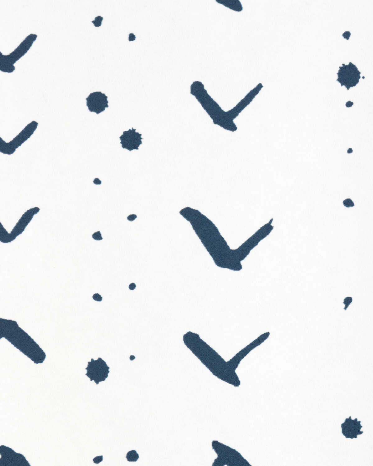 Titik Wp - Dark Navy - CAROLINE CECIL TEXTILES Wallpaper