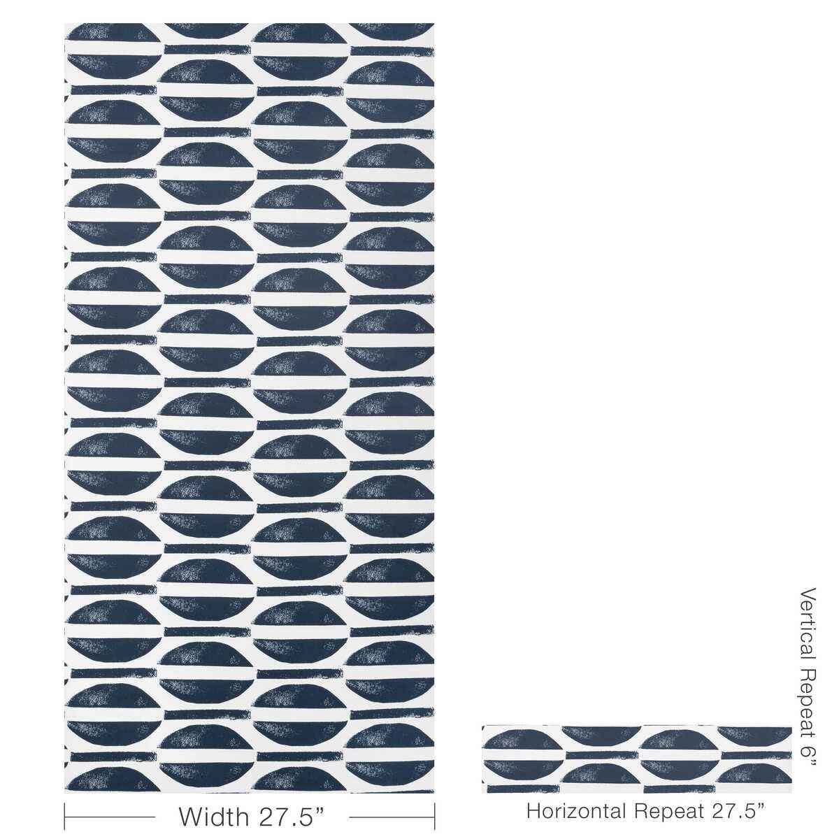 Ccp234816500 Raja Wp Dark Navy Caroline Cecil Textiles Wallpaper - CAROLINE CECIL TEXTILES Wallpaper