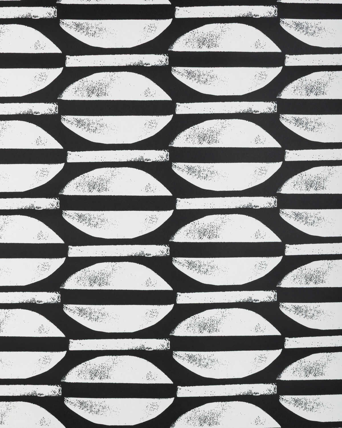 Raja Wp - Black - CAROLINE CECIL TEXTILES Wallpaper
