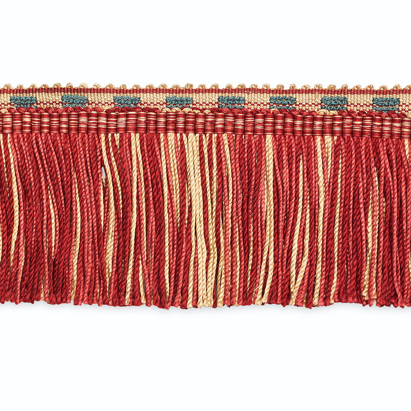LUCINDA-CUT-FRINGE-ECRU-DELFT-GARNET-SCHUMACHER-CF3019-2 - Schumacher Recortar