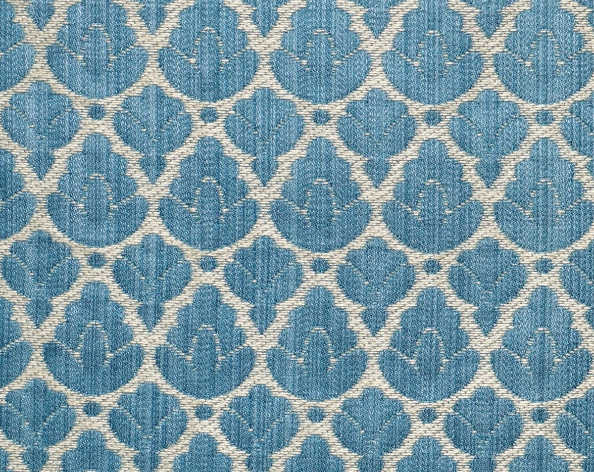 RONDO BLUE & LINEN CL 26714 0017 by Colony Fabric - Scalamandre Fabric