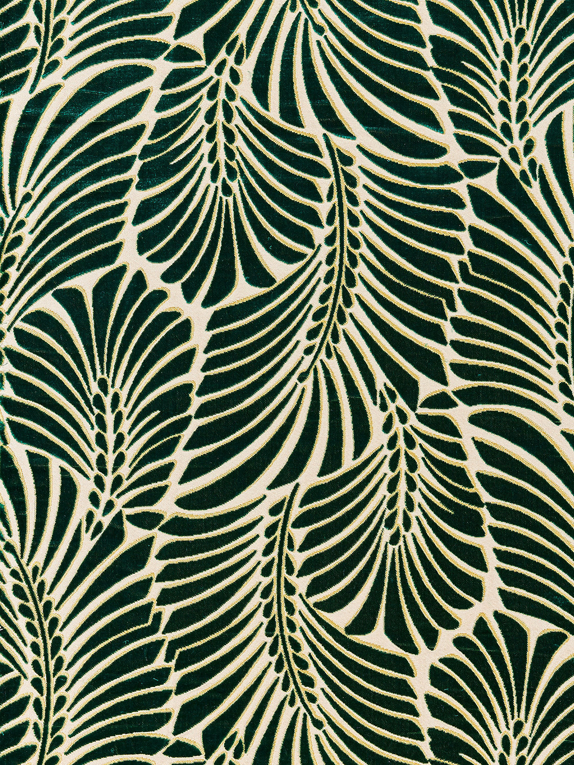 Plumes Silk Velvet - Viridian