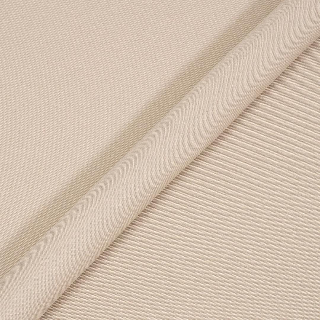 Color: Beige Tan, Material: 100% Sunbrella® Acrylic, Mildew Resistant Yes, Recommended Use: Indoor Outdoor Upholstery Cushion Pillow Drapery, Repeat: N/A, Selvedge: Left-Right, Type: canvas-solids, Warranty: 5 Year, Water Repellent: Yes, Width: 54"