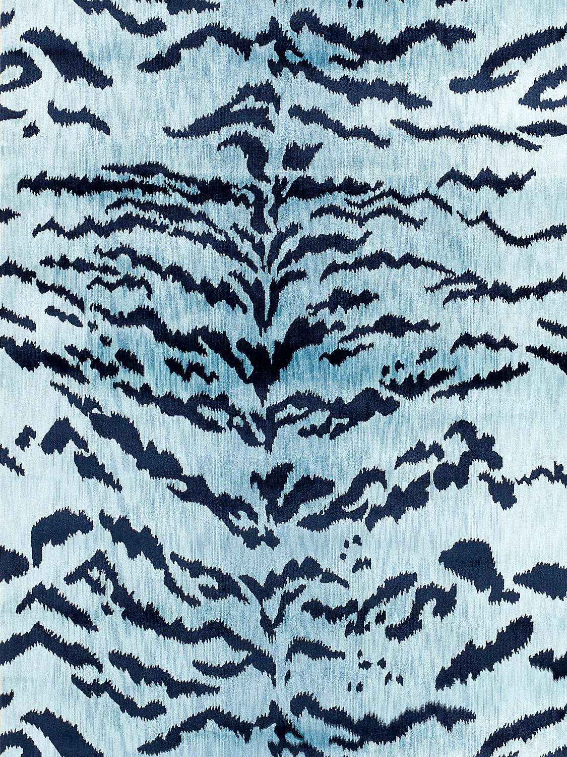 Tiger Lao Hau Ii - Blue & Black - Scalamandre Fabric