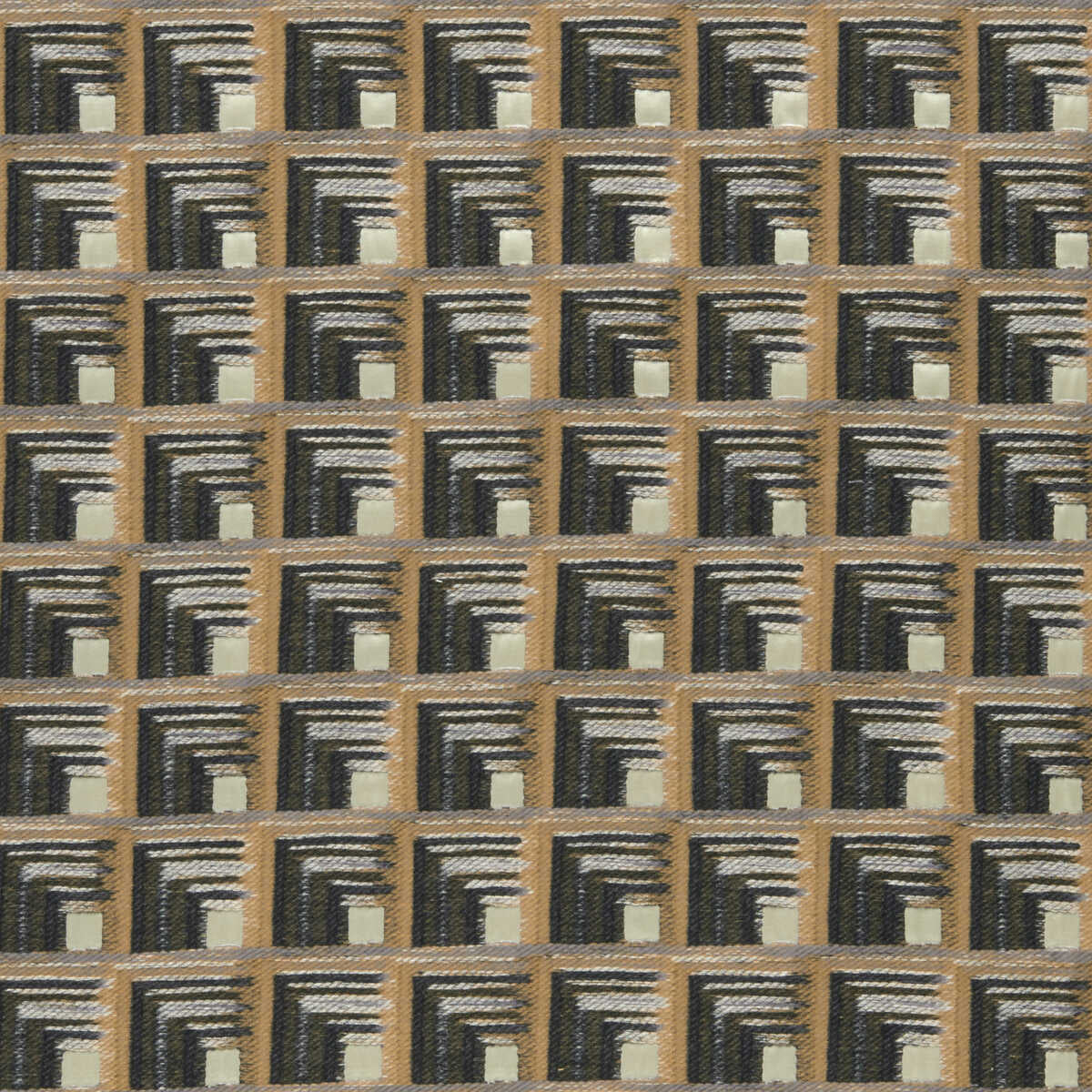 Oni - Charcoal/Cinnamon - CLARKE AND CLARKE Fabric