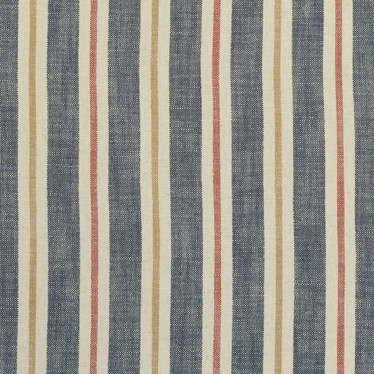 Sackville Stripe - Midnight/Spice - CLARKE AND CLARKE Fabric
