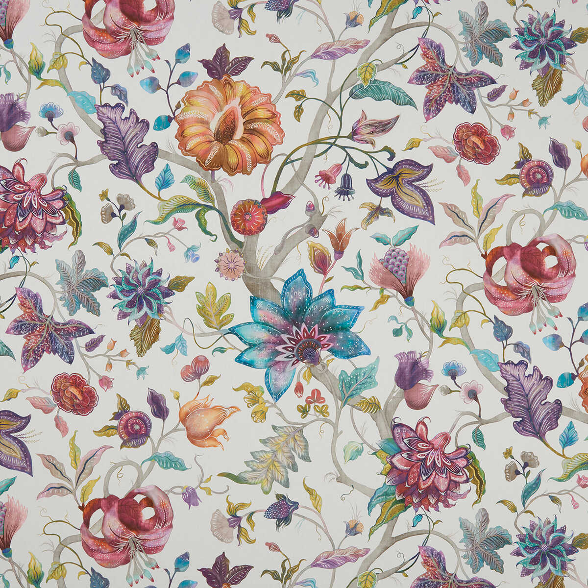Delilah - Summer/Cream - CLARKE AND CLARKE Fabric