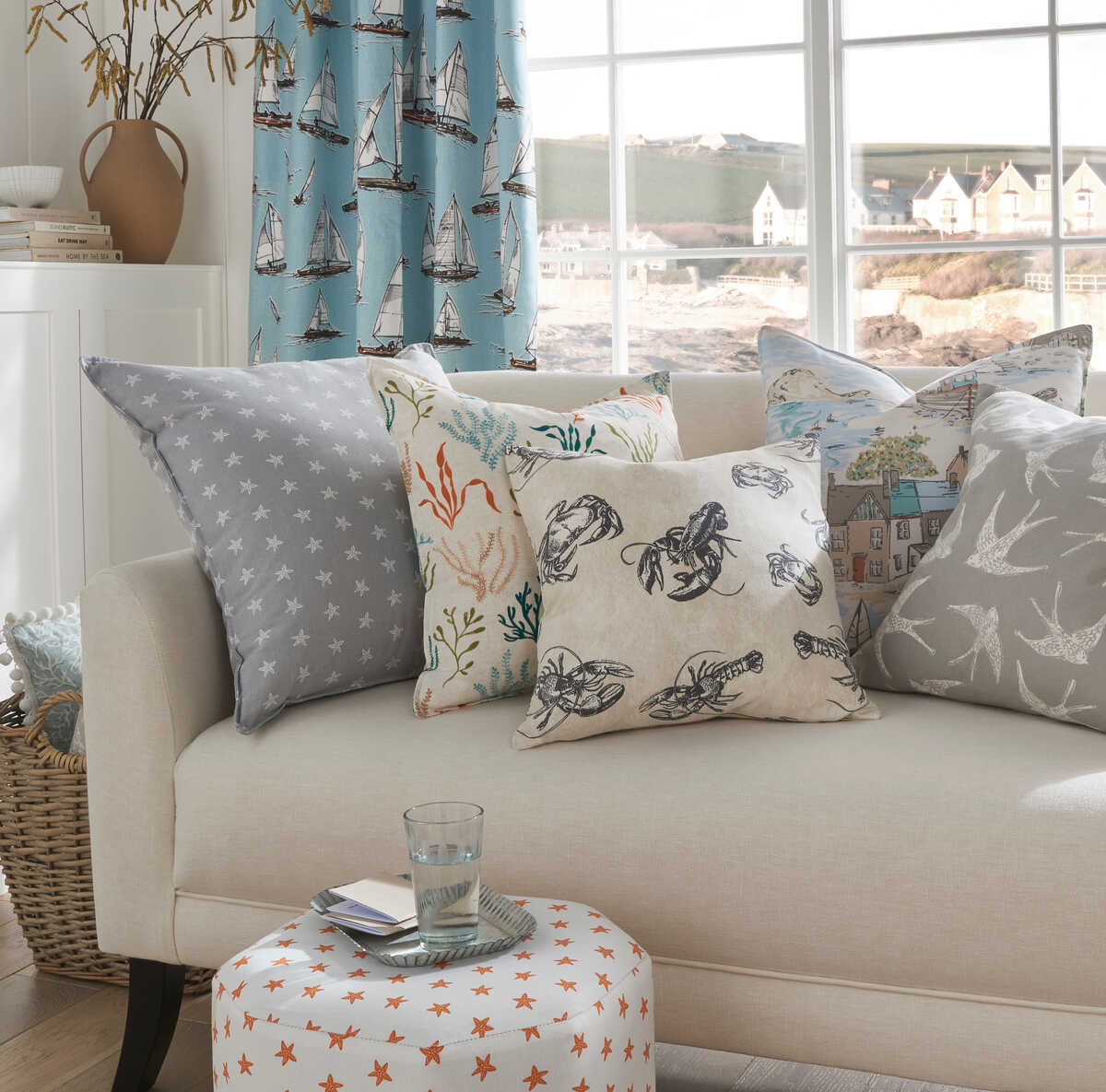 Fly Away - Grey - CLARKE AND CLARKE Fabric