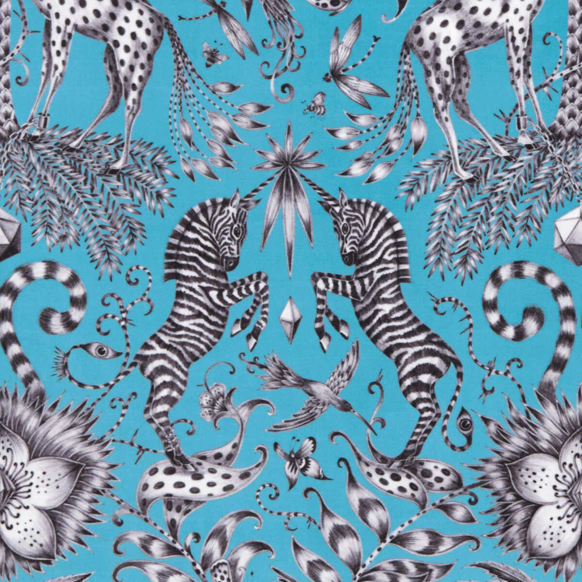 Kruger Velvet - Teal - CLARKE AND CLARKE Fabric