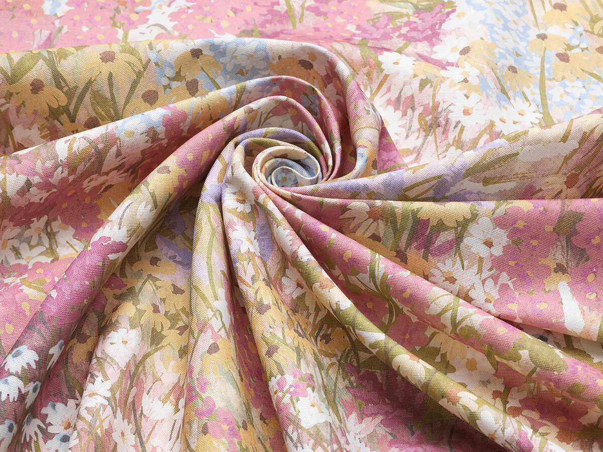 Grande Fleur Linen - Blush - COLE & SON Fabric