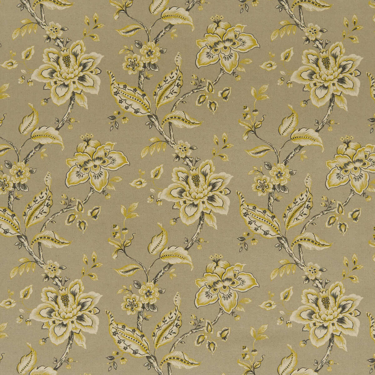 Palampore - Taupe - CLARKE AND CLARKE Fabric