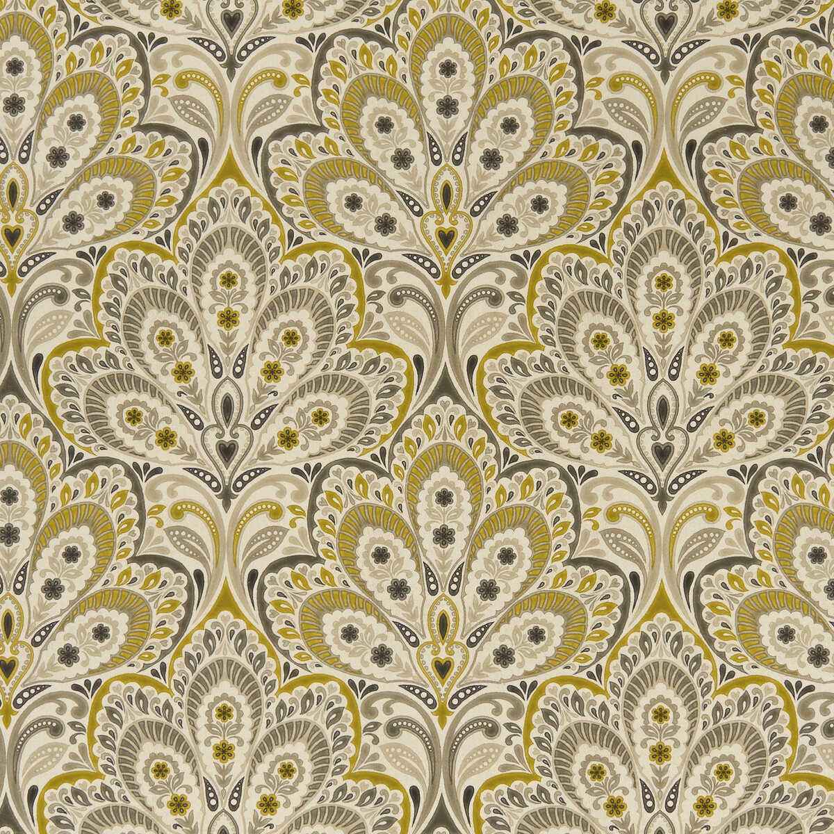 F133201cac0 Persia Charcoal Ochre Clarke And Clarke Fabric