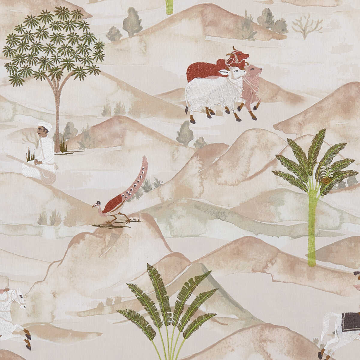 Sahara - Apple/Blush - CLARKE AND CLARKE Fabric