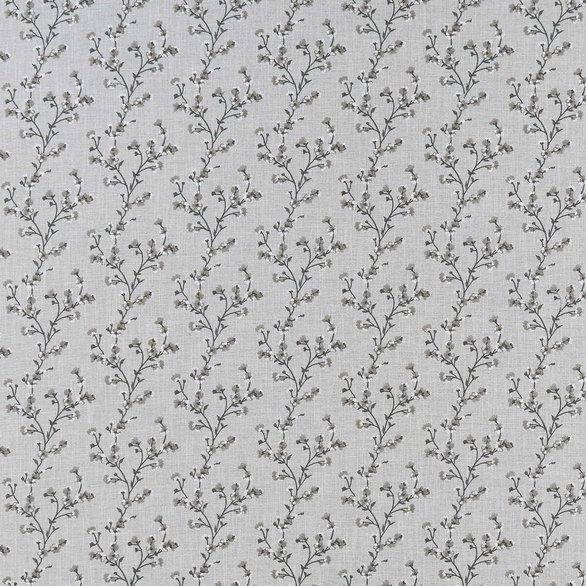 Blossom - Charcoal - CLARKE AND CLARKE Fabric