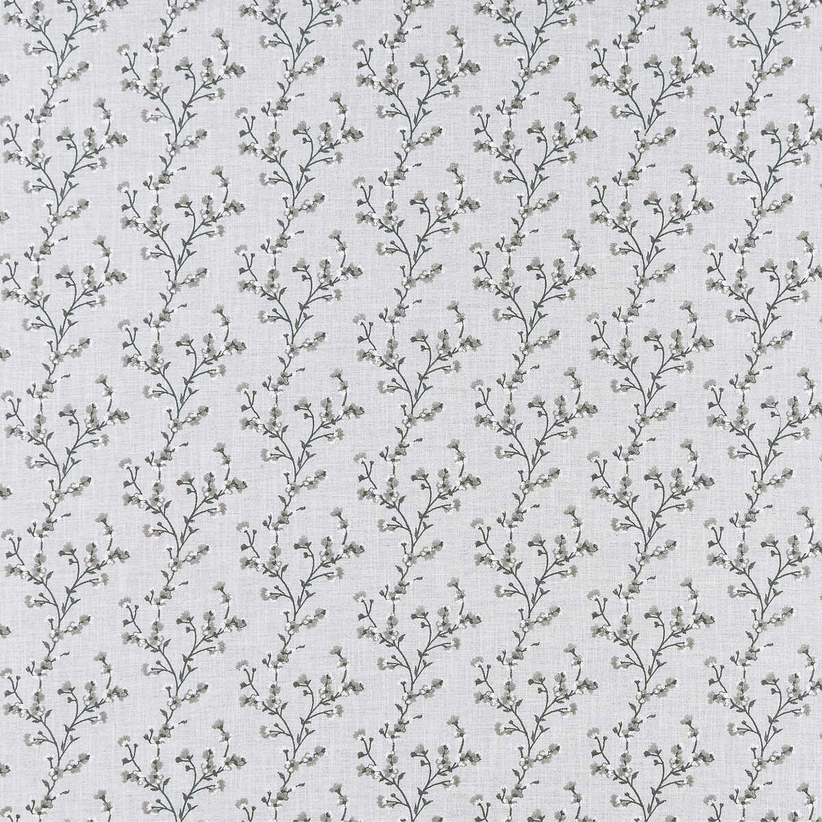 Blossom - Silver - CLARKE AND CLARKE Fabric