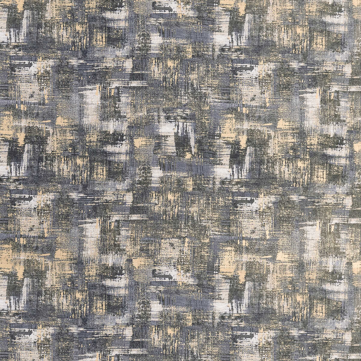 Tessellati - Charcoal/Gold - CLARKE AND CLARKE Fabric