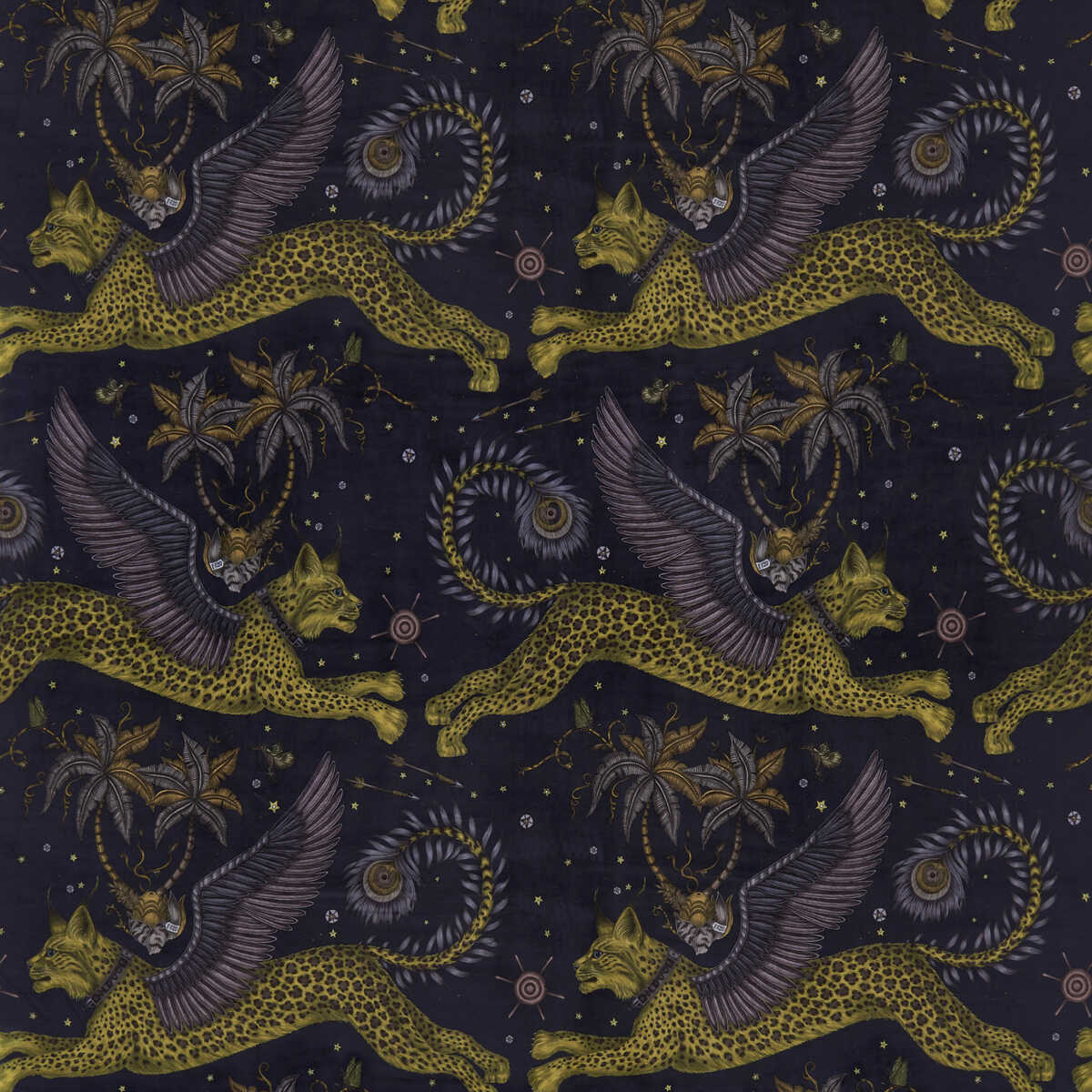 Lynx Velvet - Charcoal - CLARKE AND CLARKE Fabric