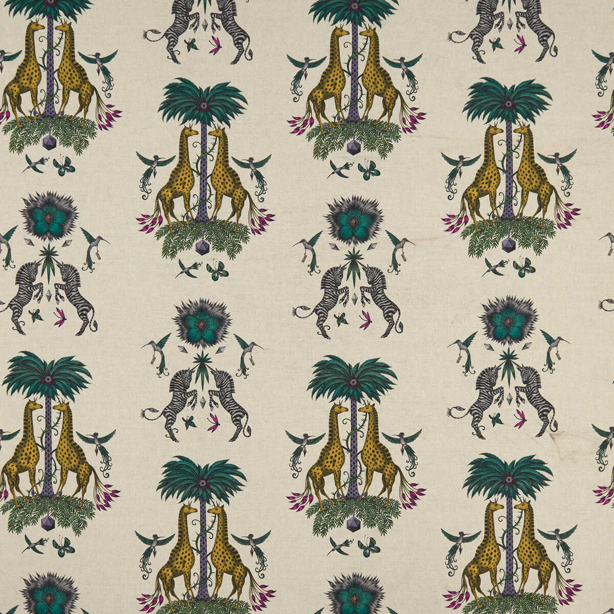Creatura Linen - Yellow - CLARKE AND CLARKE Fabric