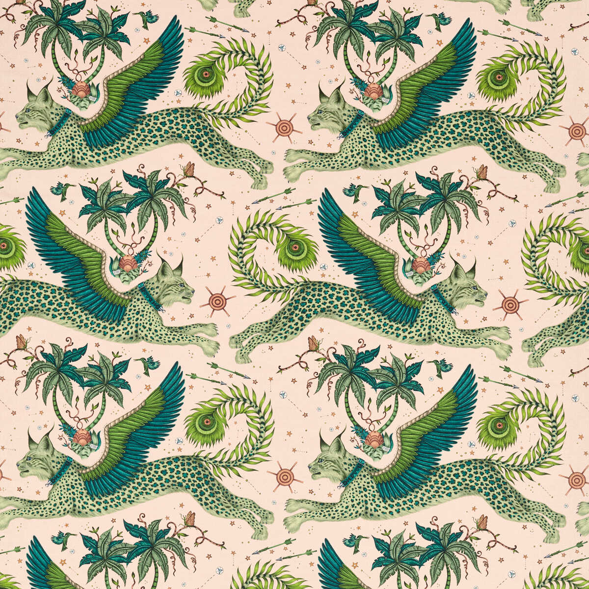 Lynx Linen - Pink - CLARKE AND CLARKE Fabric