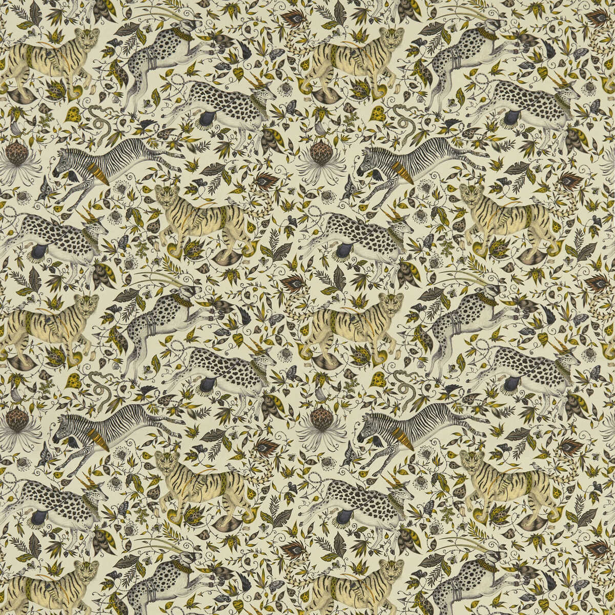 Protea Linen - Gold - CLARKE AND CLARKE Tela