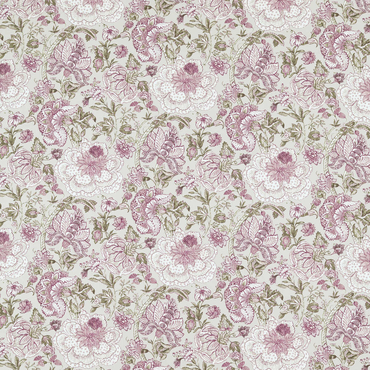 Lucienne - Raspberry/Linen - CLARKE AND CLARKE Fabric